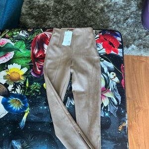 Faux suede zara pants xs NWT